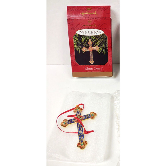 Hallmark 1997 Classic Cross Precious Metal Christmas Holiday Ornament NIB - Picture 5 of 5